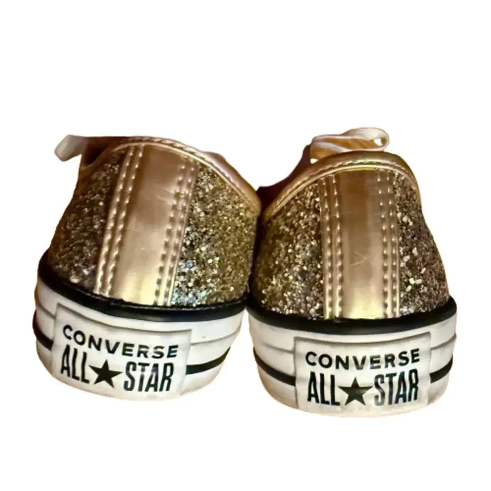 Converse Chuck Taylor All Star Gold Glitter Sneakers Wmn 6 - Picture 6 of 10